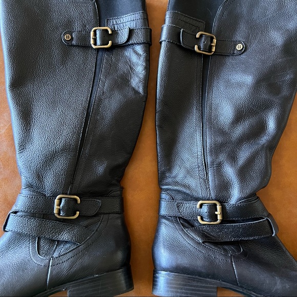 Naturalizer Black ‘JORDIE’ Leather Riding Boots [Wide Calf] - Picture 7 of 11